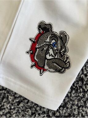 Men’s Left Point Graphic Shorts, Size Medium, White, NWT